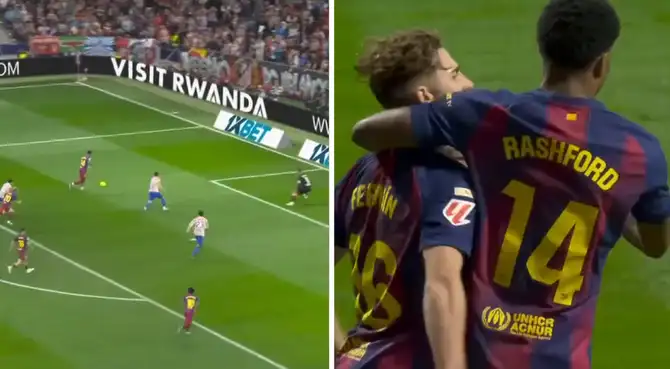 Marcus Rashford pone el 1-1 para el Barcelona ante el Atlético de Madrid. Foto: composición Líbero/ESPN