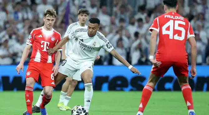 Real Madrid jugó primero en el Bernabéu ante el Bayern Múnich por la Champions League.