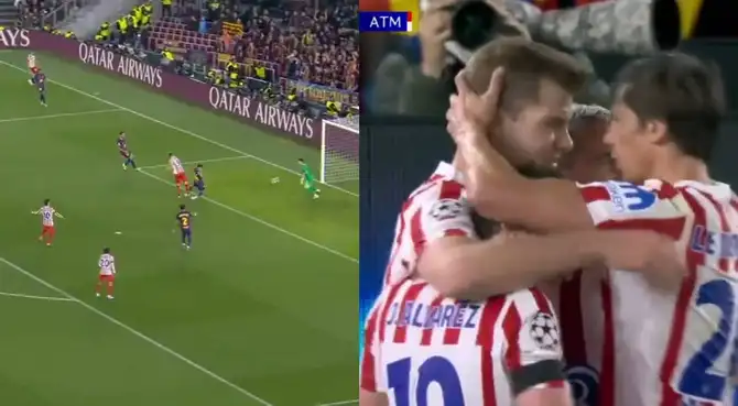 Alexander Sorloth anotó el segundo tanto del Atlético Madrid sobre Barcelona.