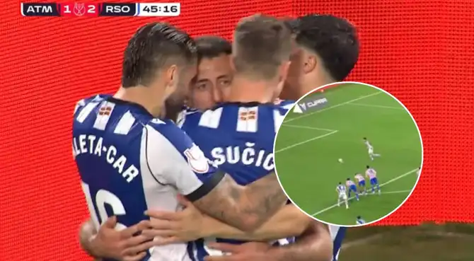 Oyarzabal marcó el 2-1 de la Real Sociedad.