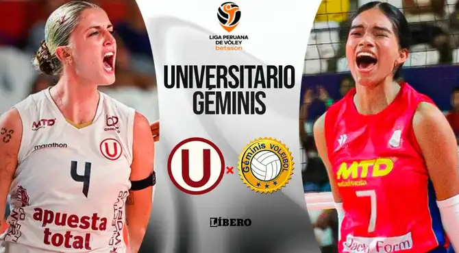 Universitario vs Géminis por el tercer puesto de la Liga Peruana de Vóley: hora y canal
