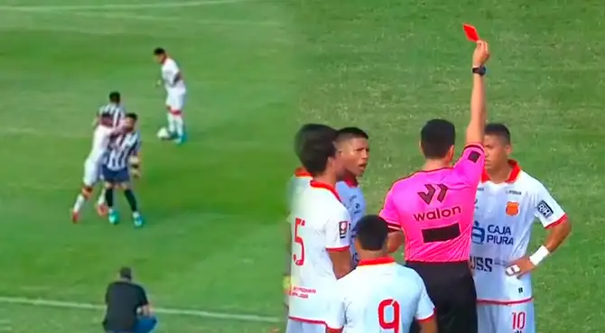 Expulsión Paulo de la Cruz en Alianza Lima vs Atlético Grau.