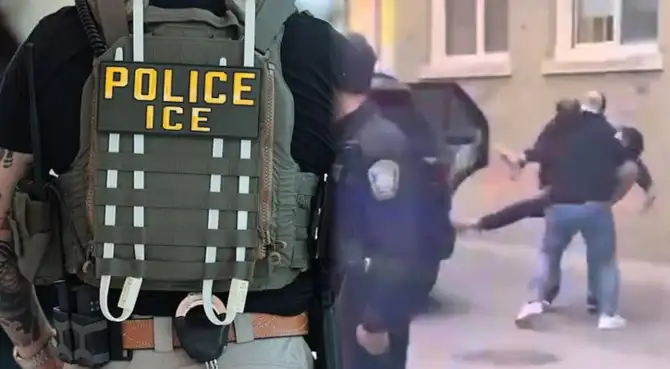 Agentes del ICE supervisan los tribunales locales.