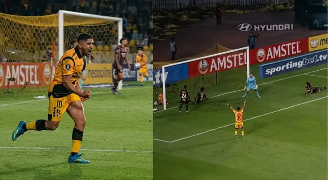 Guido Vadalá anotó el 1-1 de Coquimbo Unido ante Universitario por la Copa Libertadores