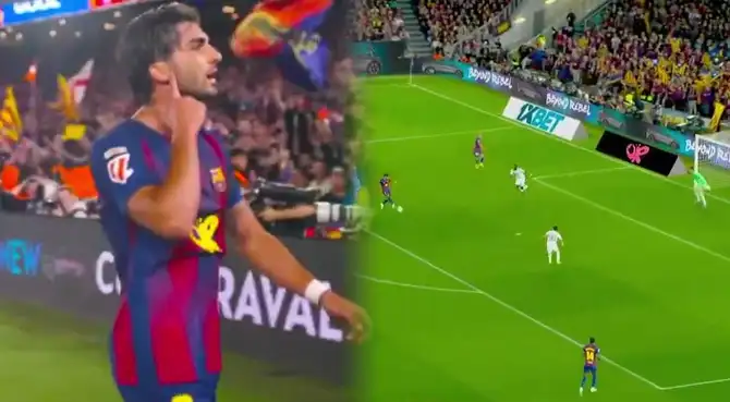 Ferran Torres marcó sensacional gol del Barcelona.