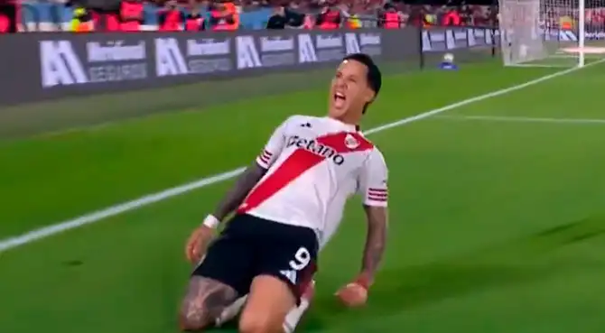 Sebastián Driussi anotó el 1-0 de River Plate sobre Gimnasia.