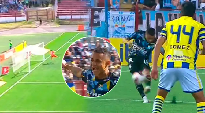 Gol de Yoshimar Yotún para el 1-0 de Sporting Cristal a FC Cajamarca.