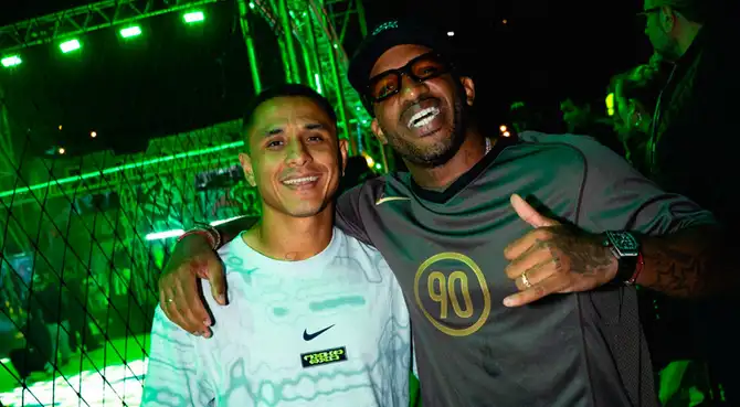 Yoshimar Yotún y Jefferson Farfán durante el evento Nike Toma El Juego Lima. Yoshimar Yotún y Jefferson Farfán durante el evento Nike Toma El Juego Lima.