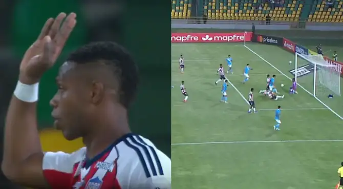 Irven Ávila anotó el 1-0 de Cristal sobre Junior, sin embargo fue anulado por posición adelantada Irven Ávila anotó el 1-0 de Cristal sobre Junior, sin embargo fue anulado por posición adelantada