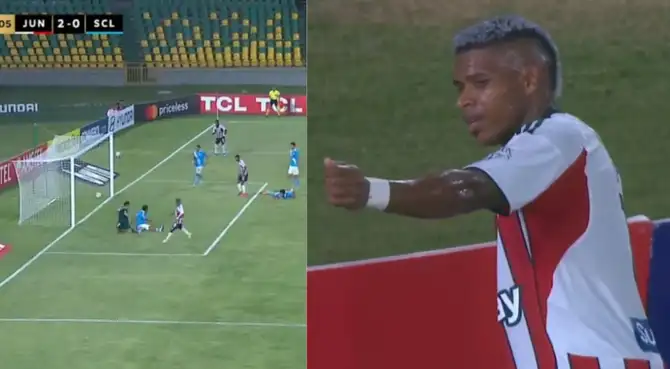 Kevin Pérez anotó el 2-0 de Junior sobre Sporting Cristal