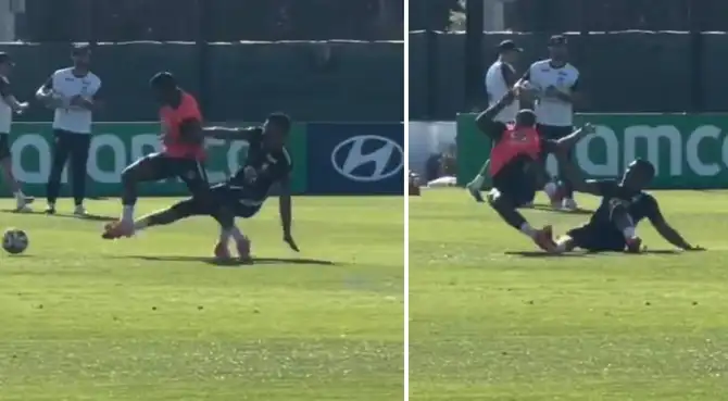 Endrick y Casemiro protagonizaron un fuerte incidente en pleno entrenamiento. Endrick y Casemiro protagonizaron un fuerte incidente en pleno entrenamiento.