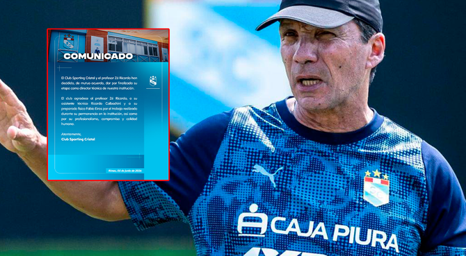 ¡Oficial! Sporting Cristal anunció la salida de Zé Ricardo tras malos resultados
