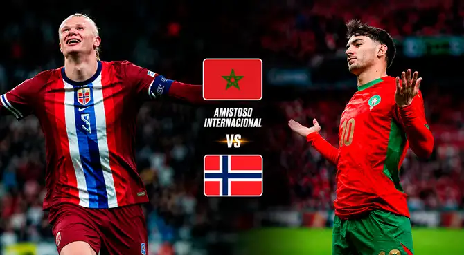 Marruecos se enfrentará a Noruega en un amistoso. Foto: composición Líbero