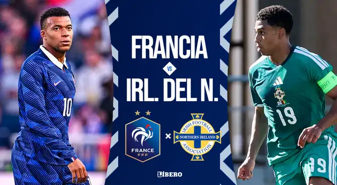 Francia y Irlanda del Norte juegan este lunes por un partido amistoso internacional previo al Mundial 2026. Francia y Irlanda del Norte juegan este lunes por un partido amistoso internacional previo al Mundial 2026.