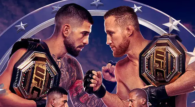 Ilia Topuria enfrentará a Justin Gaethje en la Casa Blanca por el título mundial de peso ligero. Ilia Topuria enfrentará a Justin Gaethje en la Casa Blanca por el título mundial de peso ligero.
