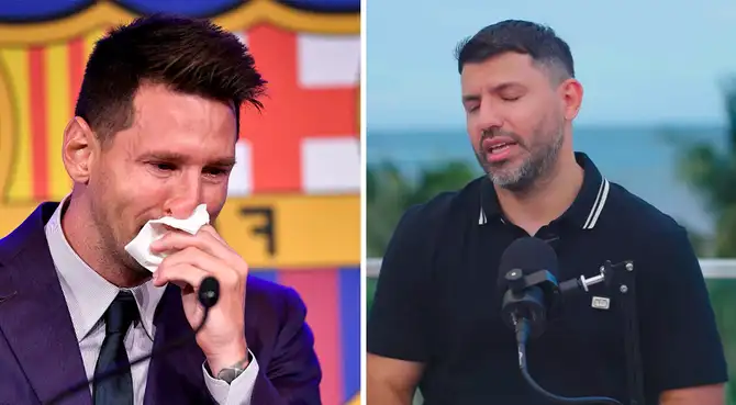 Kun Agüero reveló su reacción tras la salida de Messi del Barcelona. Foto: composición Líbero/Enfocados/difusión