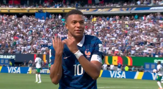 Gol de Kylian Mbappé para el 1-0 de Francia ante Senegal. Gol de Kylian Mbappé para el 1-0 de Francia ante Senegal.