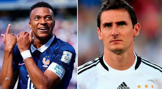 Kylian Mbappé está muy cerca de romper el récord del alemán Miroslav Klose.