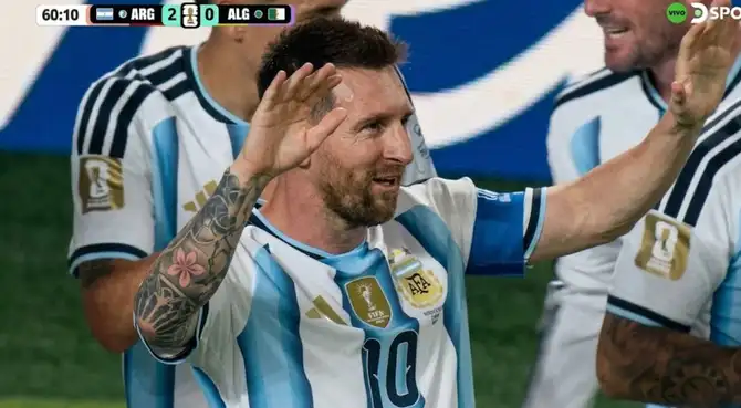 Lionel Messi marcó el 2-0 de Argentina. Lionel Messi marcó el 2-0 de Argentina.