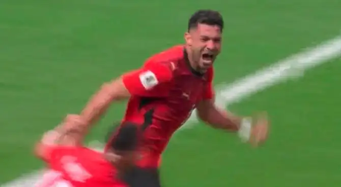 Gol de Egipto a Argentina.