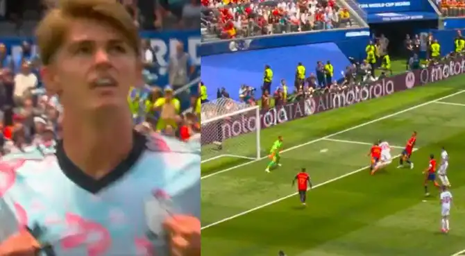 Charles De Ketelaere anotó el 1-1 de Bélgica ante España Charles De Ketelaere anotó el 1-1 de Bélgica ante España