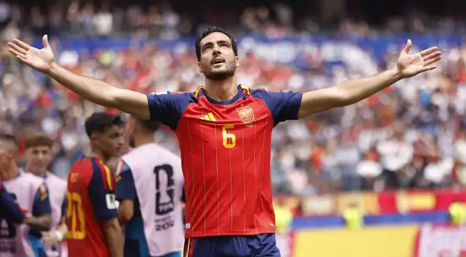 Mikel Merino fue el autor del segundo gol español ante Bélgica. Mikel Merino fue el autor del segundo gol español ante Bélgica.