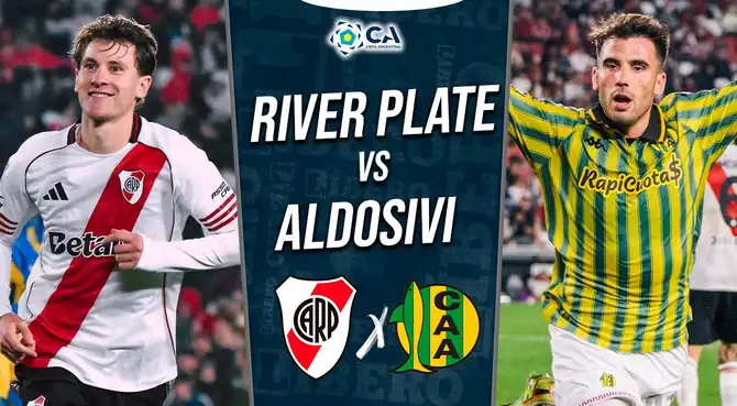 River Plate vs. Aldosivi juegan EN VIVO HOY por los dieciseisavos de la Copa Argentina 2026.