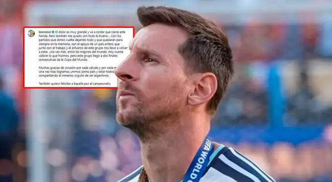 Lionel Messi impacta a seguidores con fuerte mensaje tras final del Mundial. Foto: composición Líbero/IG Lionel Messi impacta a seguidores con fuerte mensaje tras final del Mundial. Foto: composición Líbero/IG