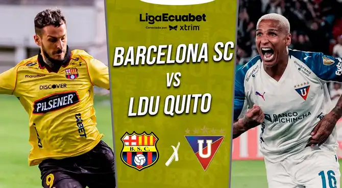 Barcelona SC vs LDU EN VIVO por Liga Ecuabet 2026.