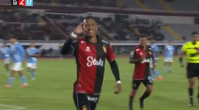 Jhonny Vidales marcó golazo para el 2-0 de Melgar.