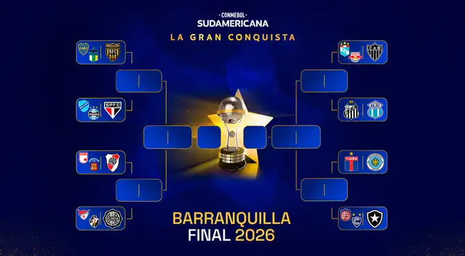 Así van quedando los cruces de octavos de final de la Copa Sudamericana 2026 Así van quedando los cruces de octavos de final de la Copa Sudamericana 2026