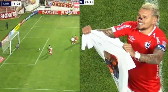 Carlos Garcés anotó el 1-0 de Cienciano sobre Lanús Carlos Garcés anotó el 1-0 de Cienciano sobre Lanús