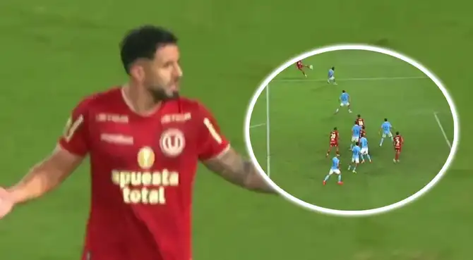 Gol anulado a Matías Di Benedetto en el Universitario vs Sporting Cristal.