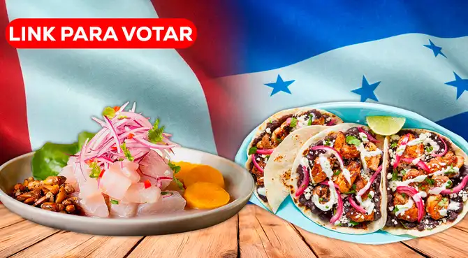 Ya se puede votar por el ceviche peruano que se enfrenta a las baleadas de Honduras.
