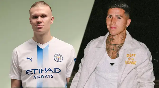 Erling Haaland extasiado con fichaje de Enzo Fernández.