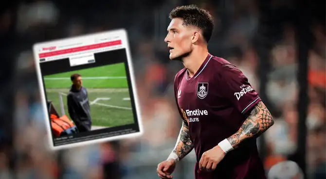 Oliver Sonne falló insólito gol en derrota de Burnley y recibió dura crítica de la prensa inglesa
