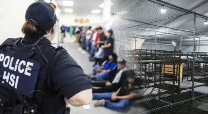 EE. UU.: revelan que ICE encerraba a detenidos en jaulas metálicas. EE. UU.: revelan que ICE encerraba a detenidos en jaulas metálicas.