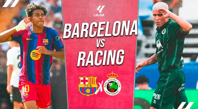 Barcelona se enfrenta a Racing Santander por la fecha 6 de LaLiga EA Sports 2026-2027. Barcelona se enfrenta a Racing Santander por la fecha 6 de LaLiga EA Sports 2026-2027.