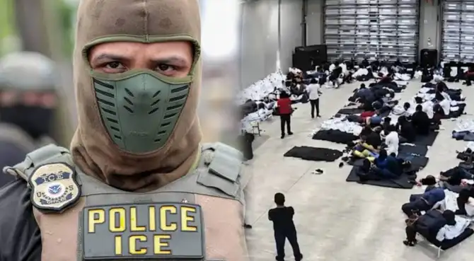 Se difundieron imágenes de un centro de detención de ICE en el sur de Florida. Se difundieron imágenes de un centro de detención de ICE en el sur de Florida.