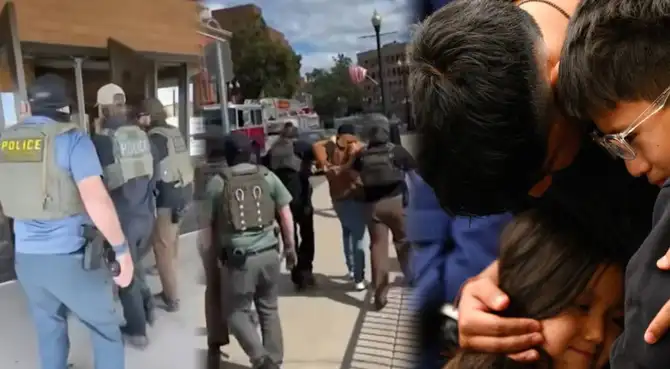Agentes federales detuvieron el jueves a una persona en el tribunal de Meriden, Connecticut. Agentes federales detuvieron el jueves a una persona en el tribunal de Meriden, Connecticut.