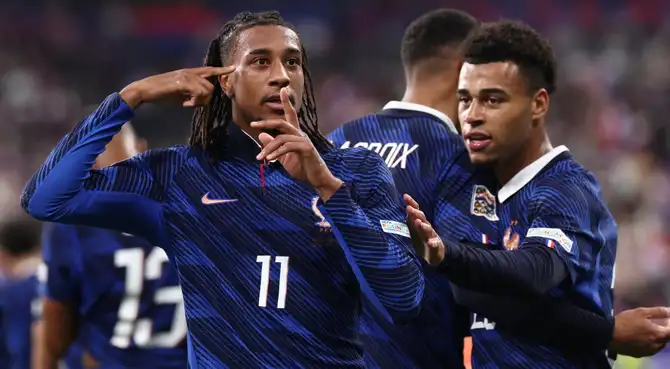 Francia venció 4-1 a Bélgica en París por el grupo 1 de la Liga A de la UEFA Nations League 2026-27. Francia venció 4-1 a Bélgica en París por el grupo 1 de la Liga A de la UEFA Nations League 2026-27.