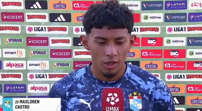 Maxloren Castro dio rotundo comentario tras ser líder del Torneo Clausura con Sporting Cristal