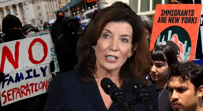 Hochul defenderá las políticas santuario de Nueva York, pero excluirá a los criminales. Hochul defenderá las políticas santuario de Nueva York, pero excluirá a los criminales.