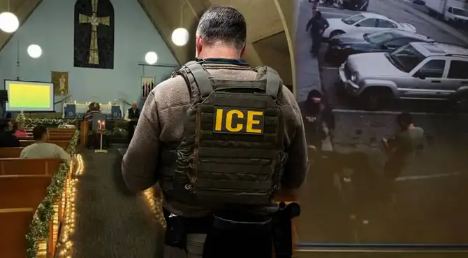 Una corte federal de EE. UU. reabrió la disputa por los operativos de ICE en iglesias. Una corte federal de EE. UU. reabrió la disputa por los operativos de ICE en iglesias.