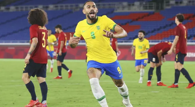 Matheus Cunha gol a España Brasil se lleva el oro