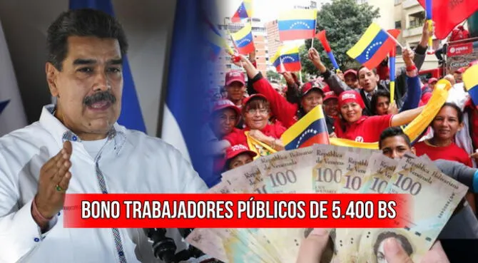 Nuevo Bono de la Patria para trabajadores públicos en Venezuela: cobra HOY los 5.400,00 bolívares.