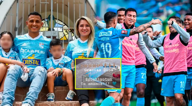 Yoshimar Yotún anotó gol de penal ante UTC y su familia se muestra feliz.