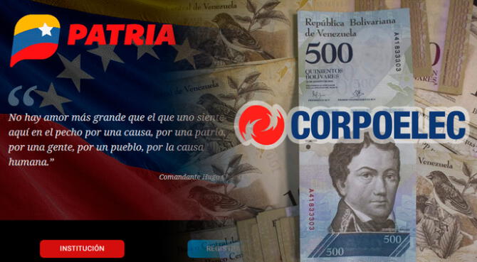 El Sistema Patria permite que sus usuarios paguen sus facturas de Corpoelec con los bonos.
