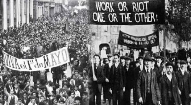 La huelga comenzó con los trabajadores de Chicago, Estados Unidos, pero en pocos días se extendieron a todo el país exigiendo mejores condiciones laborales.
