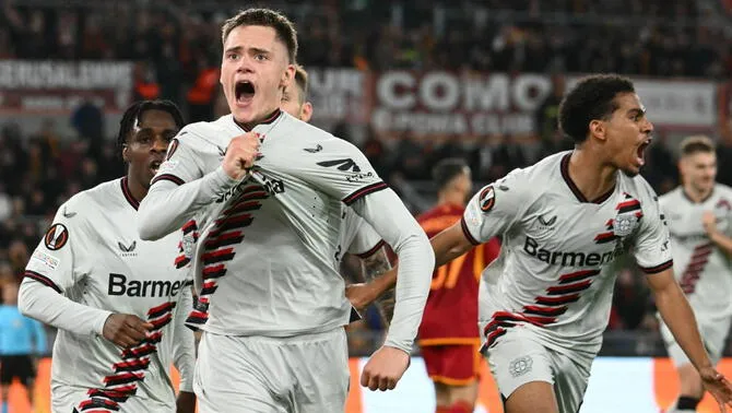 Bayer Leverkusen a un paso de la final de la Europa League tras vencer 2-0 a la Roma